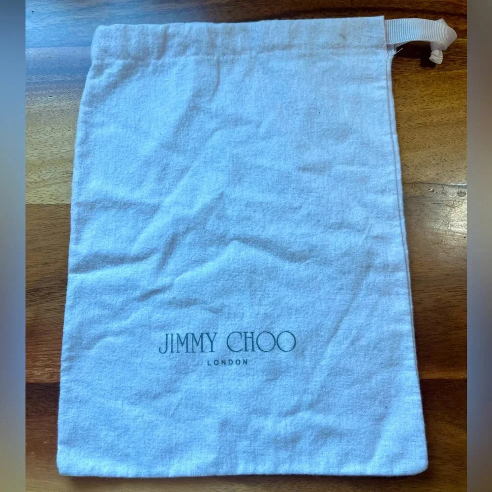 Jimmy choo off white small sized dust bag for wallets and clutches